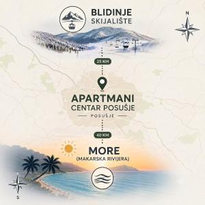 a map of the argentinian campinian centreprovince at Apartman Posušje - Centar in Posušje