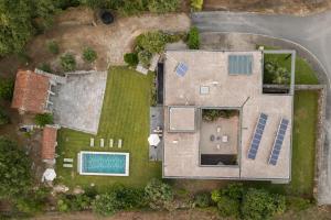 an overhead view of a house with a pool at Stars View by Portugal Active in Fafe
