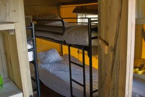 a group of bunk beds in a room at Lodge Holidays - Les Sapins in Camurac