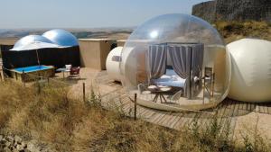 a glass dome on top of a building at Wine Bubble in Cuzcurrita-Río Tirón