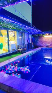 a swimming pool filled with lots of balls at Hotel Omnisport in Limbe