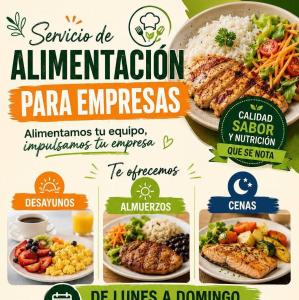 a flyer for a restaurant with different types of food at Hostal Mejillones in Mejillones +13 photos