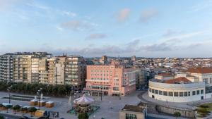 an aerial view of a city with buildings at THE ONE Grand Hotel da Póvoa - by MHMB Hospitality in Póvoa de Varzim