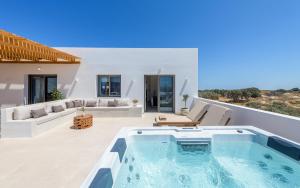 a pool in the backyard of a villa at Serenya Hotel Milos in Adamantas