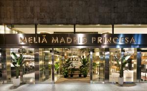 a store front with a sign that reads melia madrid princess at Meliá Madrid Princesa in Madrid