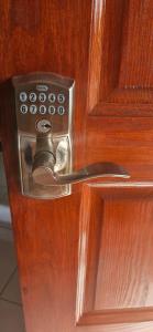 a close up of a door with a remote control at Hidden Gem in Happy Hill