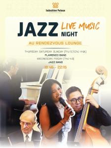 a poster for a live music event with a woman singing into a microphone at Indochine Palace in Hue +46 photos