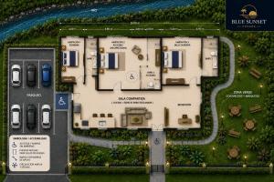 a floor plan of a villa in aiterraneanominium at Posada Blue Sunset in Santa Cruz