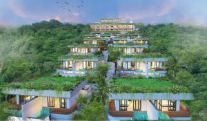 an architectural rendering of a building on a hill at The Sankara Hill Penida in Sampalan