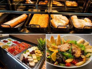 a collage of pictures of different types of food at Burggasthof Weißenstein in Regen +4 photos