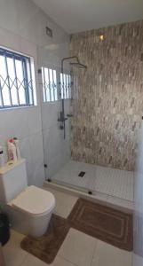 ein Badezimmer mit Dusche und Toilette in der Unterkunft Asantha in Kalka