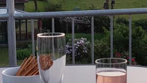Balkón nebo terasa v ubytování Lieblingsplatz