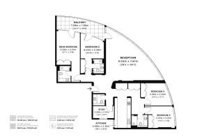 a floor plan of a house at Vacationer Holiday Homes I Stunning 4 Bed I 10 Min from Marina Mall in Dubai