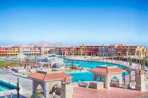 an aerial view of a resort with a swimming pool at Porto Sharm Elshiekh Vacation Hotel in Sharm El Sheikh