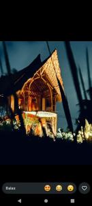 a picture of a house on a screen at Aska Bamboo House in Tampaksiring +6 photos