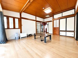 a large room with a ping pong table in it at STAY FUJI b in Yamanakako