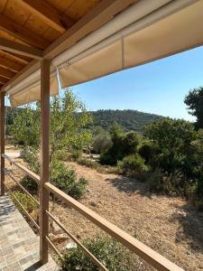 a view from the porch of a house at Elia House in Skopelos Town