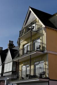 a building with balconies on the side of it at Riverside 2 in Dartmouth