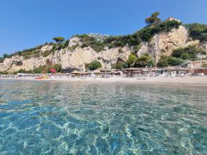 a view of a beach from the water at Affacciati al mare in Finale Ligure