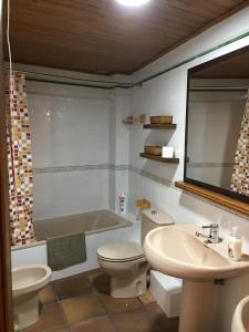 a bathroom with a toilet and a sink and a tub at Bellver-Baltarga in Bellver de Cerdanya +16 photos