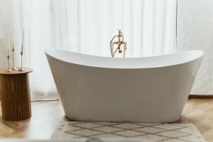 a white bath tub in a room with a window at Villa Pelahia in Slavske +75 photos