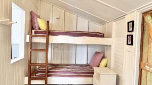a bunk bed in a tiny house at Jack s Cottage in Wooli