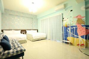 Aegean Sea Baoli B&B tesisinde bir odada yatak veya yataklar