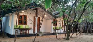 a small house in the middle of a forest at Silver Shine Beach Resort in Kalpitiya