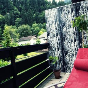 a view from the balcony of a house at Hofwiese in Hohenschwangau