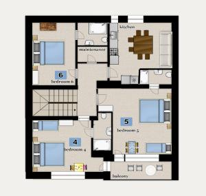 a floor plan of a house at Chata Anděl in Vrchlabí