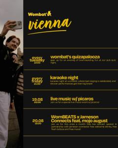 a poster for a website of a man holding a camera at Wombat's City Hostel Vienna Naschmarkt in Vienna