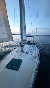 ein Segelboot im Wasser auf dem Ozean in der Unterkunft Amelia in Asker