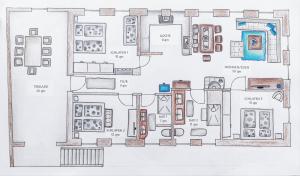 a floor plan of a building at Apartment Selina in Lichtenhain +46 photos