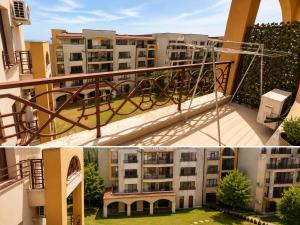 a view from the balcony of a apartment building at Spacious 2 bedroom apartment in Balchik