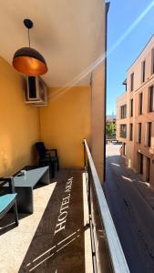 a view from the balcony of a building at Hotel AKSA in Prizren