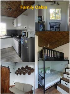 a kitchen and a family cabin with a staircase in it at RC Hutspot Tourist Inn in San Francisco