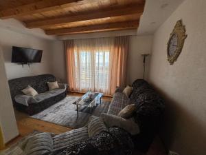 a living room with two couches and a television at Villa Lux in Žabljak