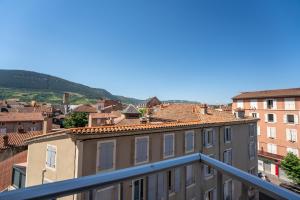 a view from the balcony of a building at Ibis Centre Millau in Millau