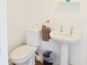 a bathroom with a toilet and a sink at Cygnet Cottage - Uk43546 in Belford