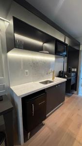 a kitchen with a sink and a counter top at Gran Valley Resort in Gramado