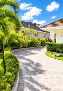 a walkway in front of a house at Apartment in St Ann in Priory
