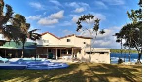 a house with a view of the water at Bluepango Guest House in Port Vila