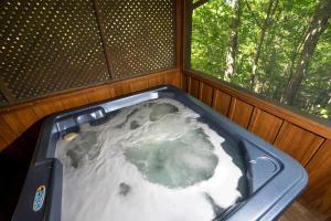 a jacuzzi tub with an elephant in aervation at Sugar Bear in Sevierville