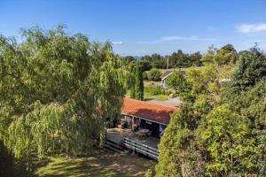 an overhead view of a house with trees at 8221-Vordingborg-Gogeurtvej-13 in Vordingborg +14 photos