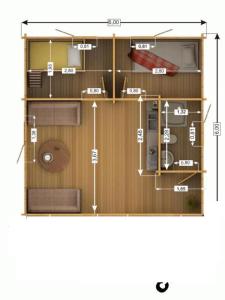 plan piętra miniaturowego domku w obiekcie Domki 50m od nowej plaży i promenady w Mikolajkach w mieście Mikołajki