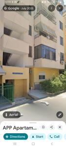 a screenshot of an apartment building with an appari directions at APP Apartament in Durrës