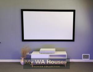 a white picture frame on a wall with a box at Edgewater Whole Holiday Resort in Perth