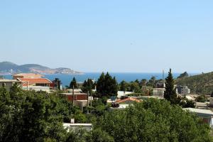a city with the ocean in the background at Teona-Apartments in Sutomore