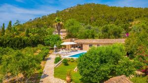 an aerial view of a villa with a swimming pool at Casa Margarita in Andratx