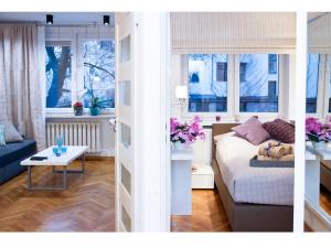 Posedenie v ubytovaní Srebrna Warsaw Apartment